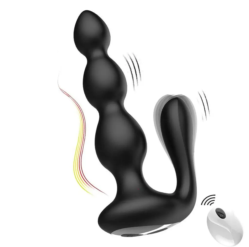 Анальна пробка B - Series Cute Anal Beads, 18 см (чорний)