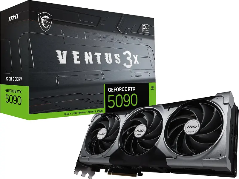 Видеокарта MSI GeForce RTX 5090 32G VENTUS 3X OC (G5090-32V3C, 912-V530-092) - фото 2