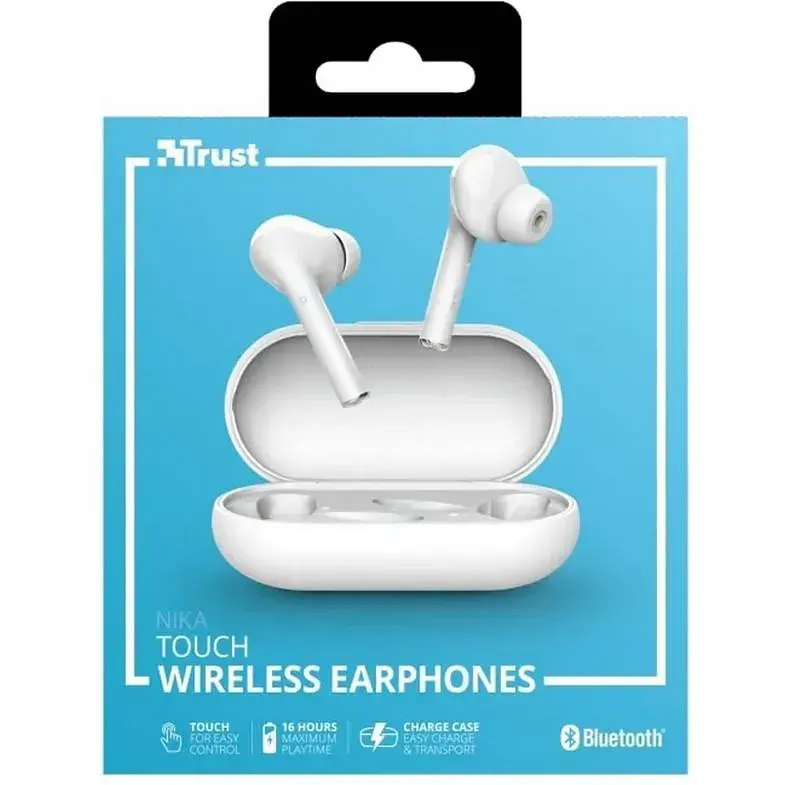 Навушники TWS Trust Nika Touch True Wireless Mic White (23705) - фото 9