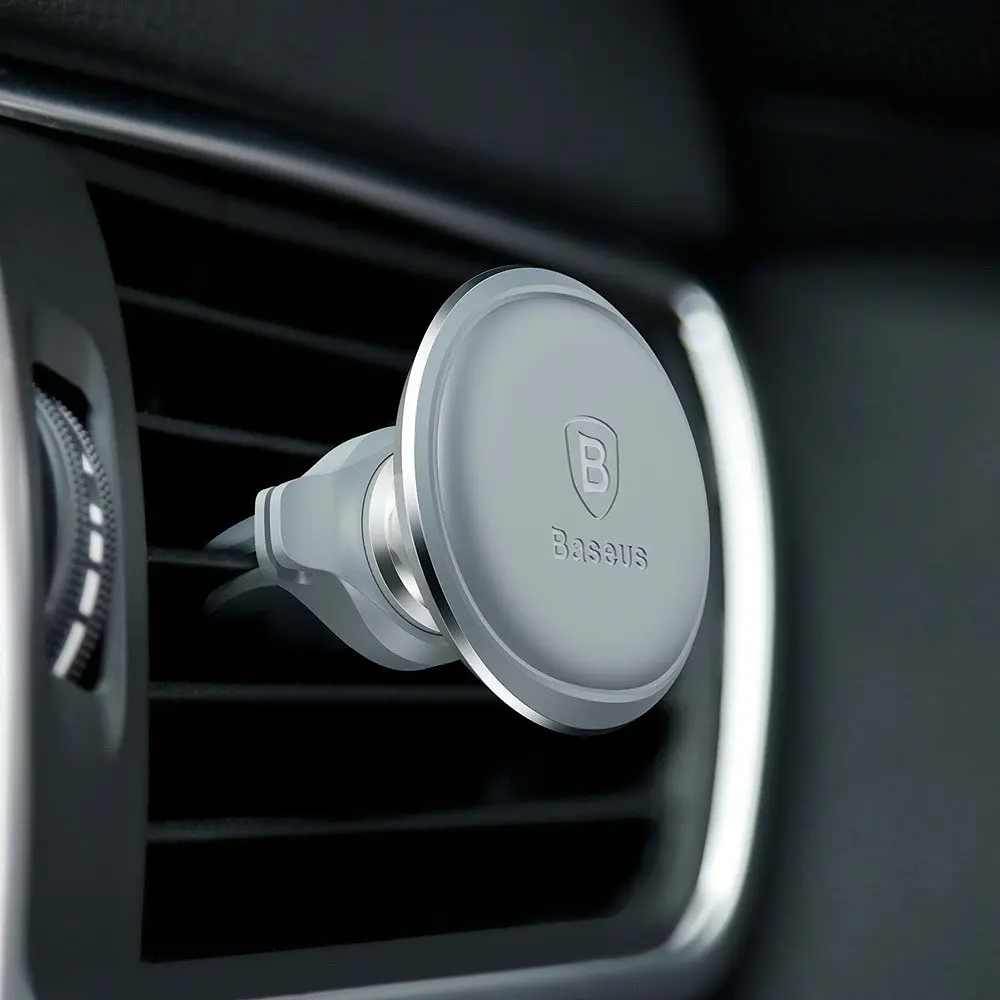 Магнітний автотримач для телефону Baseus Magnetic Air Vent Car Mount SUGX-A0S Сріблястий (5485400704) - фото 6