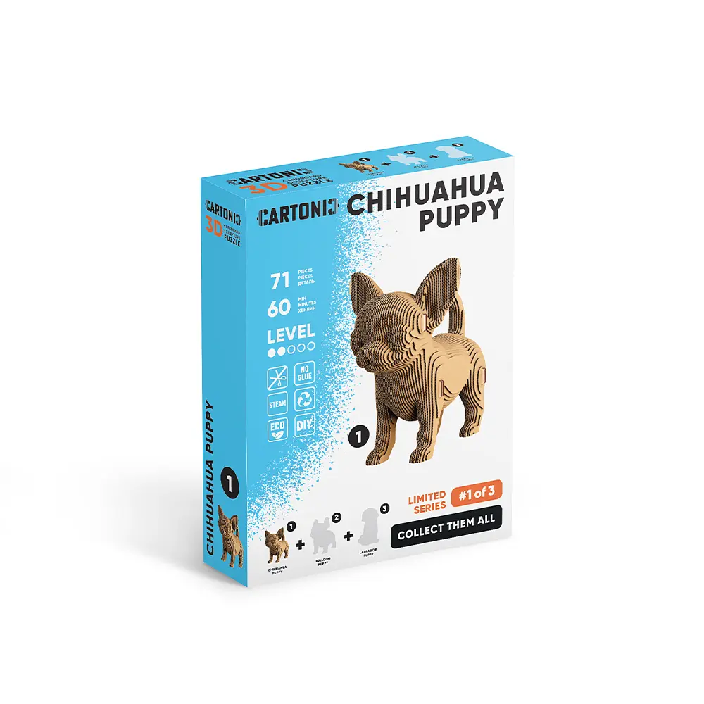 CHIHUAHUA PUPPY - Картонный 3Д пазл Cartonic - фото 2