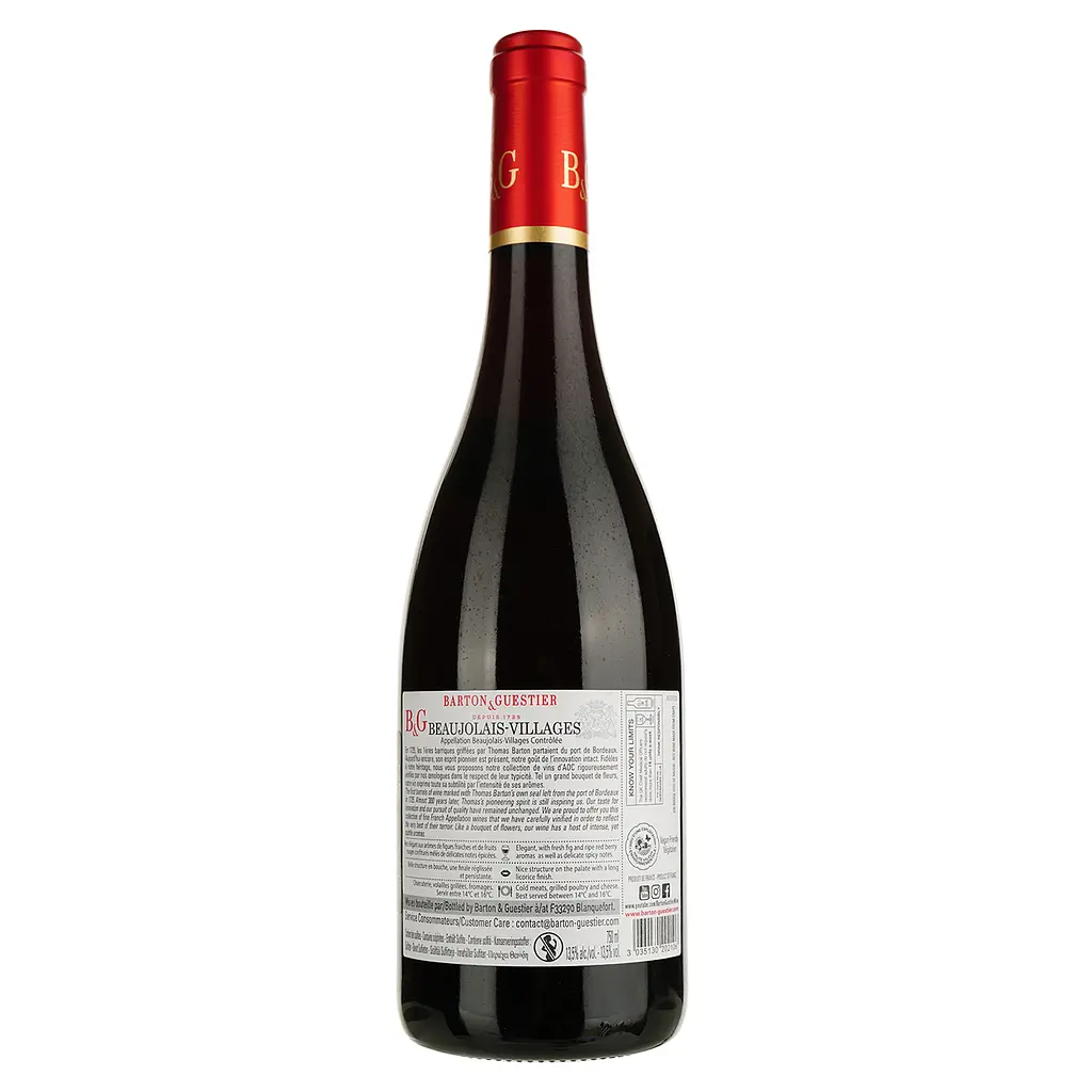 Вино Barton & Guestier Beaujolais-Villages Gamay червоне сухе 0.75 л - фото 2