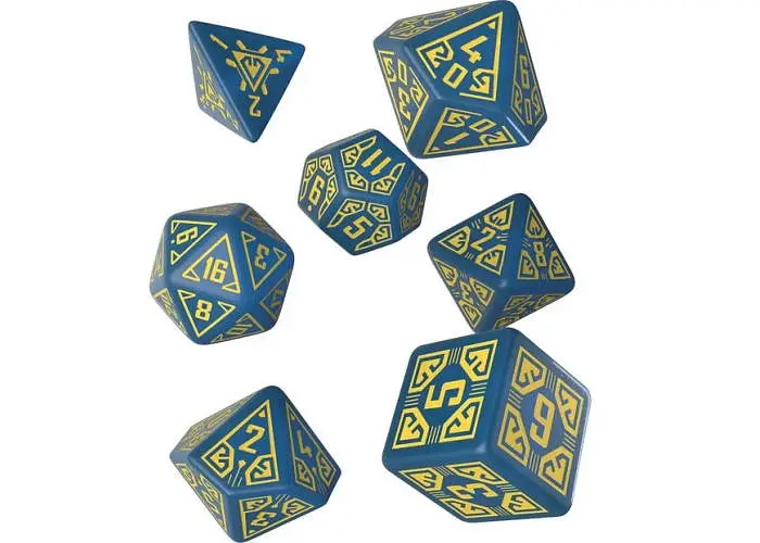 Набор кубиков Arcade Blue & yellow Dice Set , 7 шт. (SARC01) - фото 2