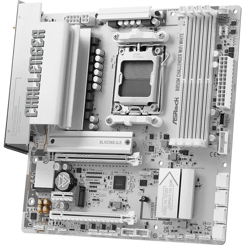 Материнська плата ASRock B850M CHALLENGER WIFI WHITE (B850M CHALLENGER WIFI WHITE) (Socket AM5, AMD B850, Micro-ATX) - фото 3
