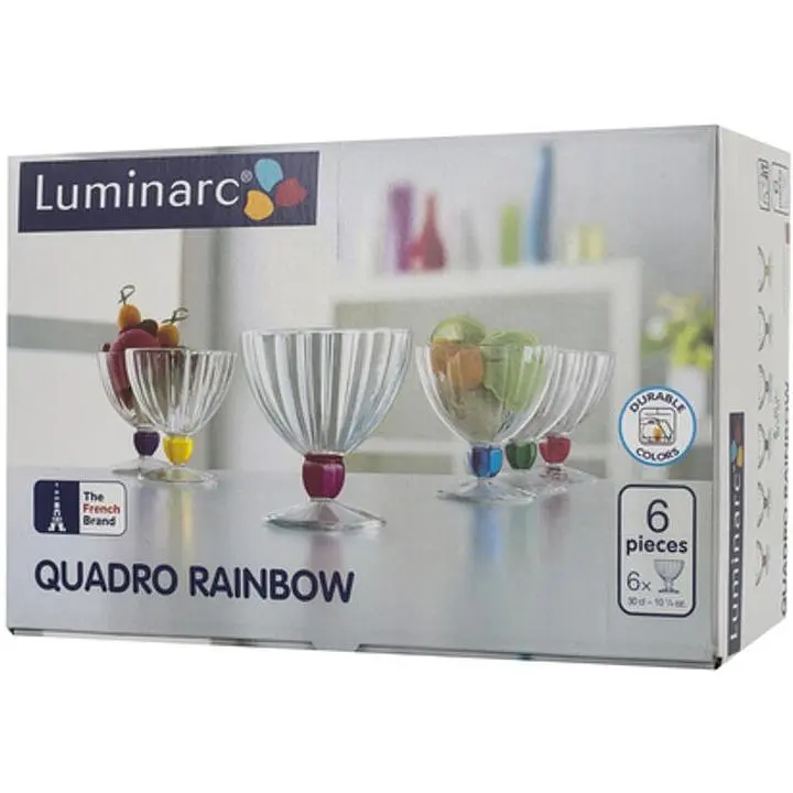 Набор креманок Luminarc Quadro Rainbow 6 шт. по 300 мл (6725845) - фото 8