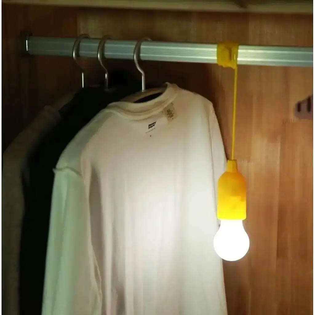 Лампа X-balog BL-15418 на батарейках світильник похідний світлодіодний на шнурку жовта - фото 5