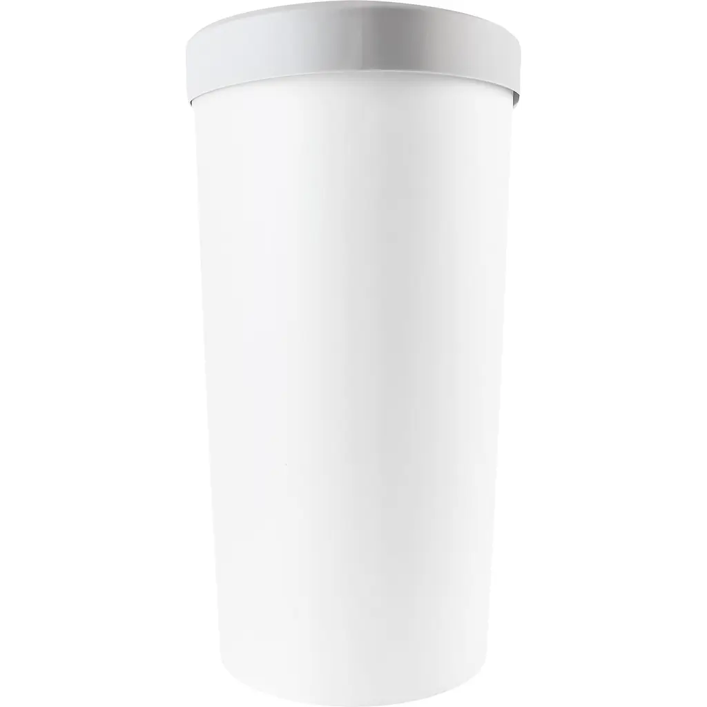 Ведро для мусора MBM My Home узкое без крышки 10 л белое (BIN-08 10L WHITE) - фото 3