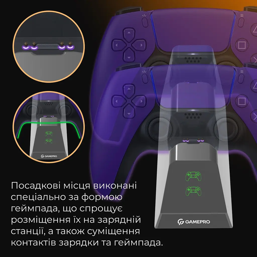 Зарядна станция для геймпадов PS5 GamePro CHS420B - фото 4