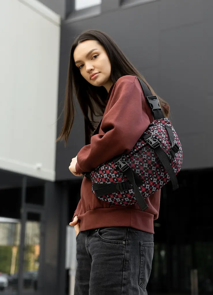 Велика жіноча поясна сумка бананка Sambag DynamicDart чорна 38 × 21 × 7 см (80411148) - фото 2