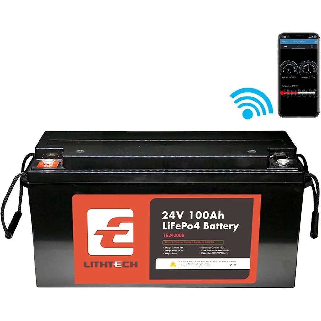 Акумулятор Lithtech LiFePO4 24V (25.6V/100Ah/2560Wh) (TE24100B) [157973] - фото 4