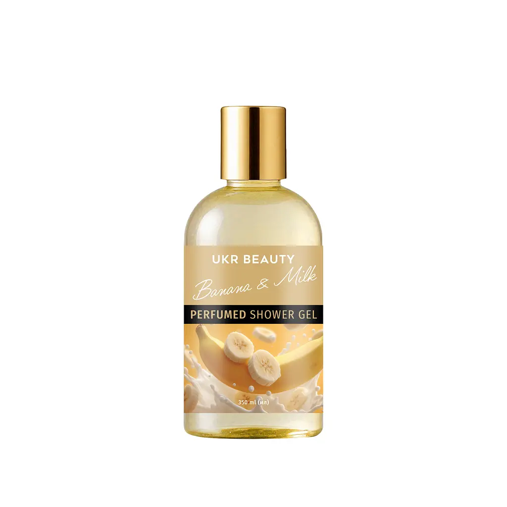 Гель для душу парфумований "Banana & Milk", UKR BEAUTY, 350 мл.