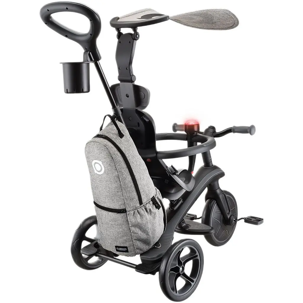 Велосипед триколісний Globber Explorer Trike Deluxe Play 4 в 1 чорно-сірий (633-120) - фото 2
