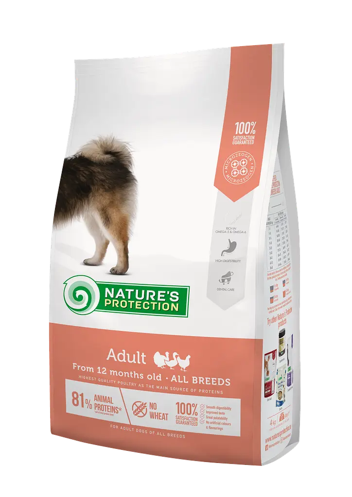 Сухий корм для дорослих собак всіх порід Nature's Protection Adult All Breeds, 4 кг