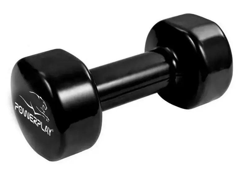 Гантель виниловая PowerPlay 2 кг PP_4121 Черная 1 шт (PP_4121_2kg) - фото 2