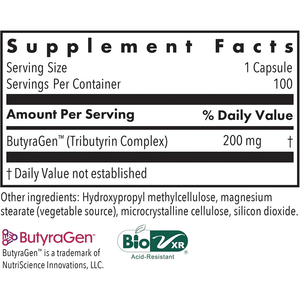 Масляна кислота Allergy Research Group ButyrEn бутират кальцію і магнію 100 шлунково-резистентних таблеток (ALG-70220) - фото 3