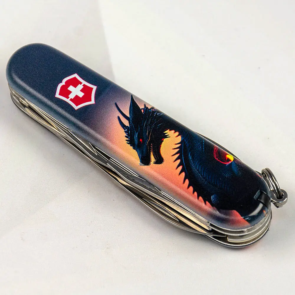 Ніж Victorinox Climber Zodiac 91мм 14функ Дракон в променях сонця - фото 2
