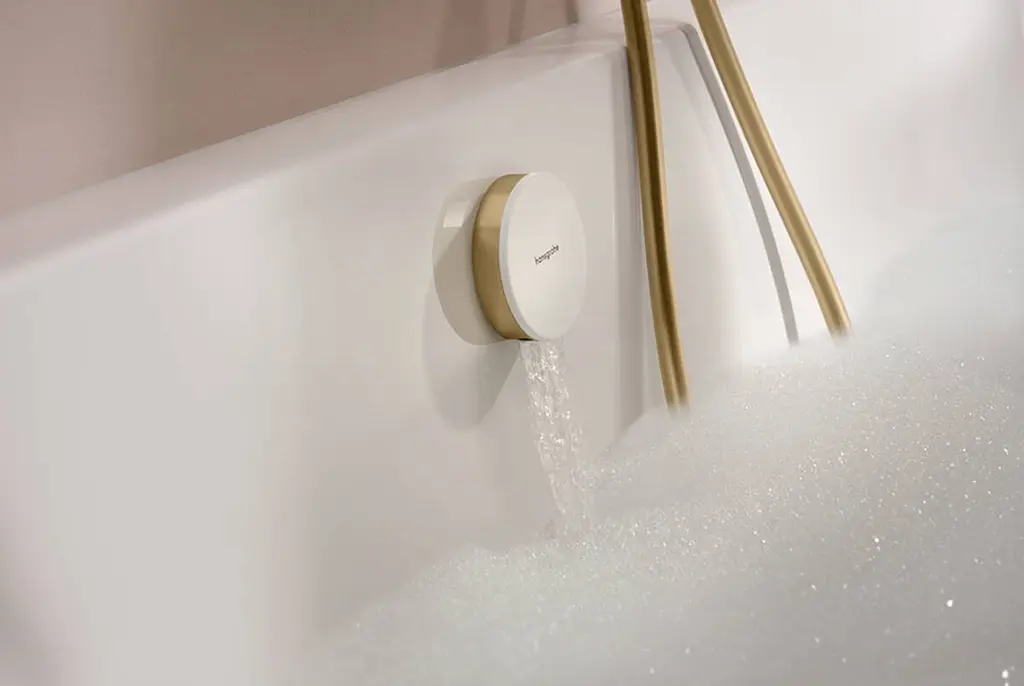 Злив-перелив Hansgrohe Exafill II, зовнішня частина до сифона для ванни з наповненням brushed bronze/white gloss 58119140 - фото 2