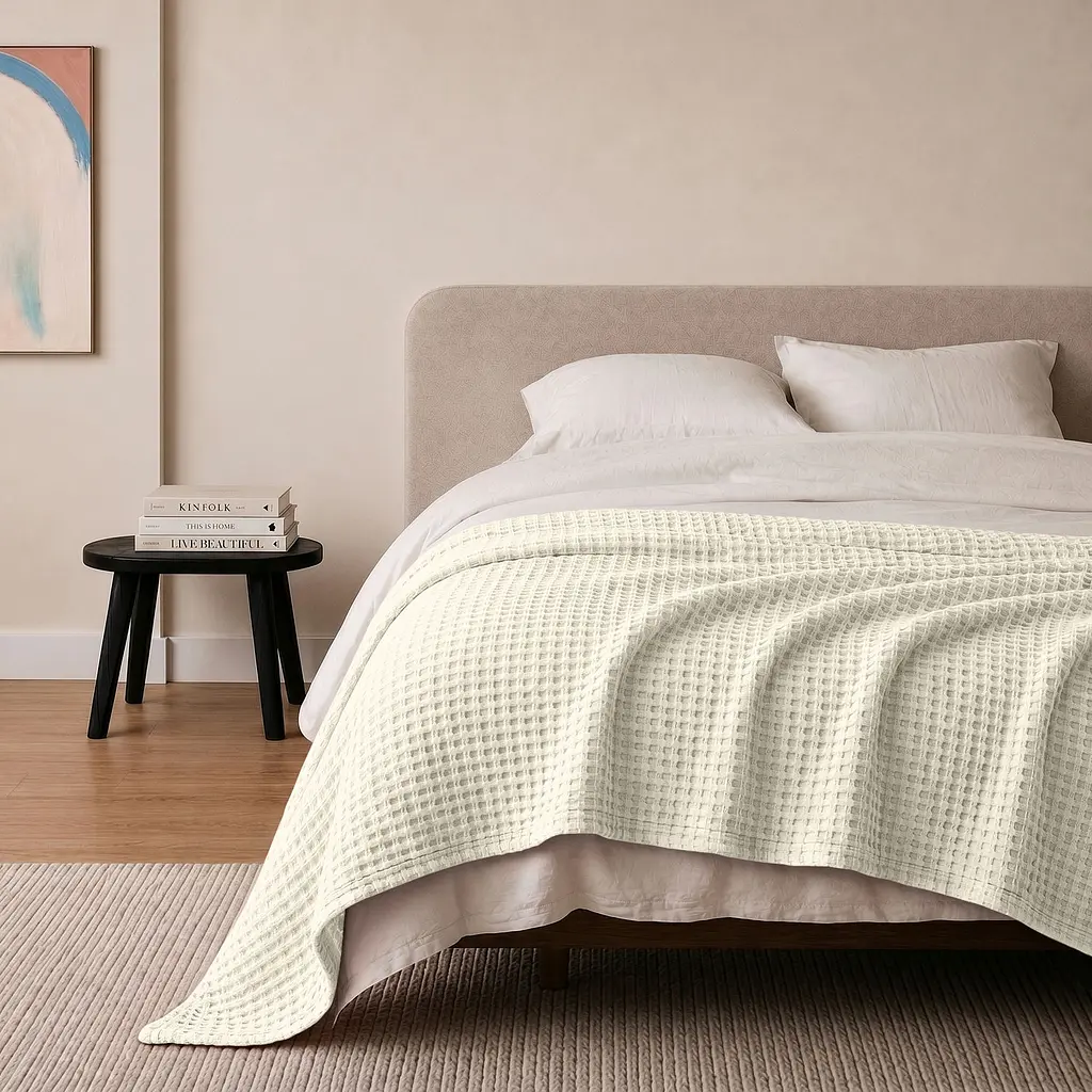 Плед покривало Cosas Biscuit Greek Waffle 240х260 см вафельне (Blanket_05Biscuit_GreekWaffle_240x260) - фото 2