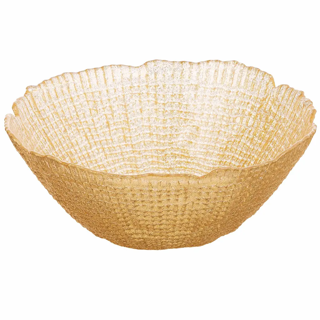 Салатник Ardesto Golden ice скло 20.5x8.5 см 1150 мл золотистий (AR5057)