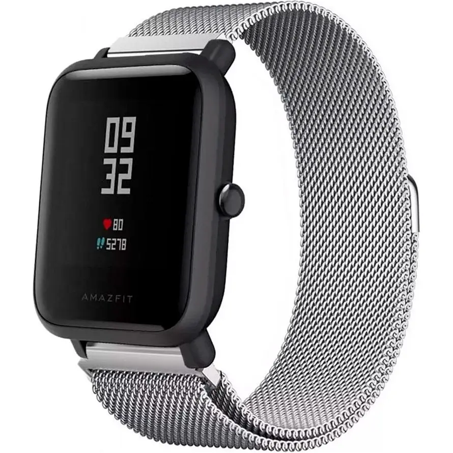 Універсальний ремінець DK Milanes Design Band для Amazfit Bip 20mm Silver [41795] - фото 3