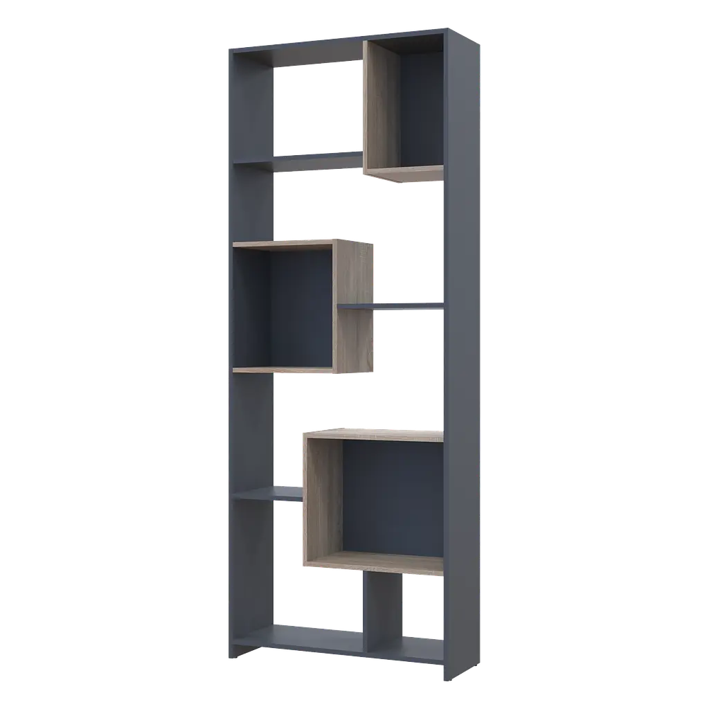 Етажерка висока Doros B1S Графіт/Дуб Сонома 81х30х210 (41516040)