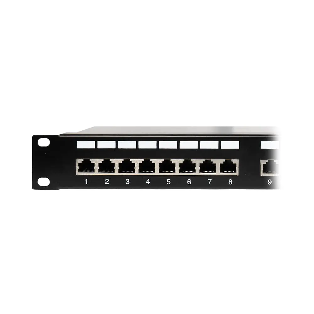 Патч-панель 24 порти NVC-PN-12/24 CAT5/CAT6 19" 1U екранована (73-00145) - фото 6