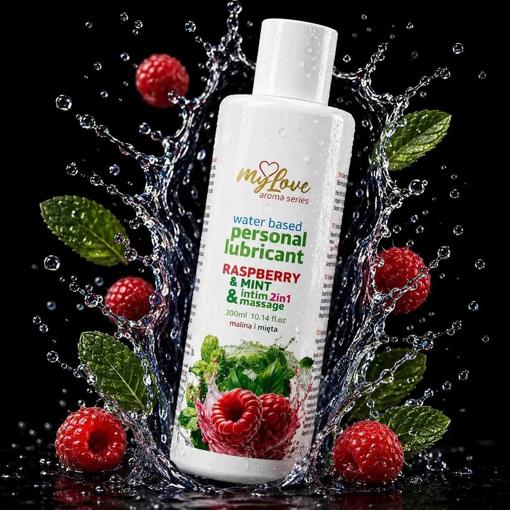 Лубрикант MyLove Aroma Series IntimMassage 2in1 Raspberry Mint, 300 мл - фото 2