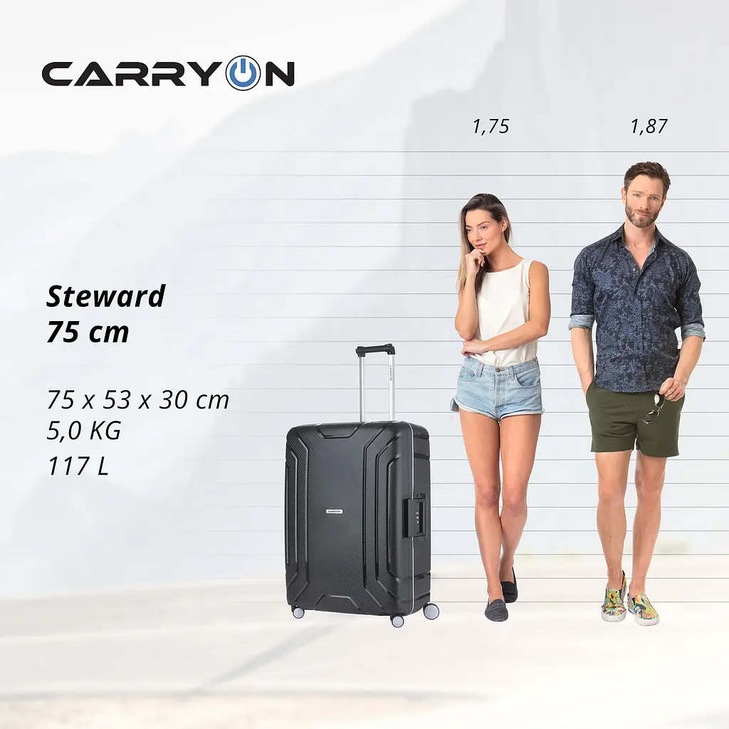 Валіза CarryOn Steward (L) Black (502324) - фото 10