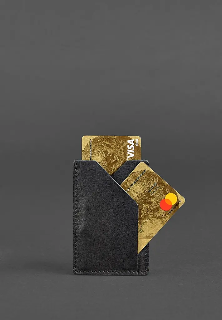 Кожаный кард-кейс 8.0 черный - фото 4