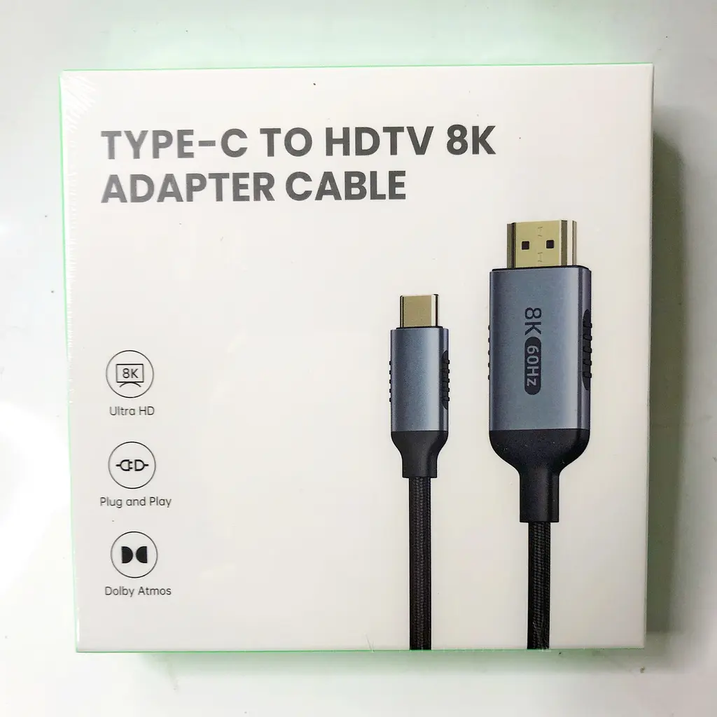 Кабель-перехідник Digital ZX145 USB Type-C - HDMI 8K 60Hz 2 м Чорний (HDMIC8K-2m) - фото 8