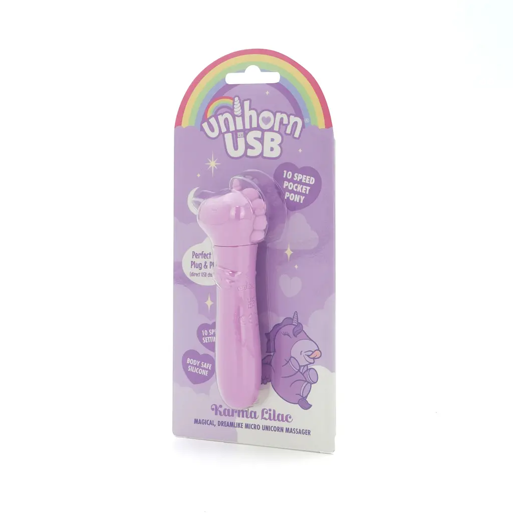 Вібратор-єдиноріжка Unihorn USB Bullet - Karma Lilac, віброкуля, USB-зарядка, 10 режимів - фото 3