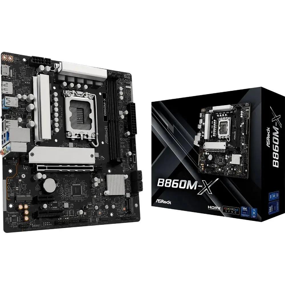 Материнская плата AsRock B860M-X (1851/B860, 2xDDR5, PCIex16, HDMI/DP, 4xSATA, 2xM.2, 2.5Glan, 7.1ch, mATX) - фото 5