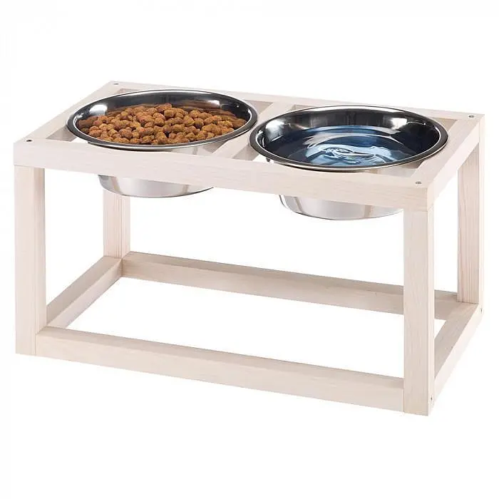 Миски для собак и кошек на деревянной подставке Ferplast Desco Wood 03 (FR19581849-5) - фото 5
