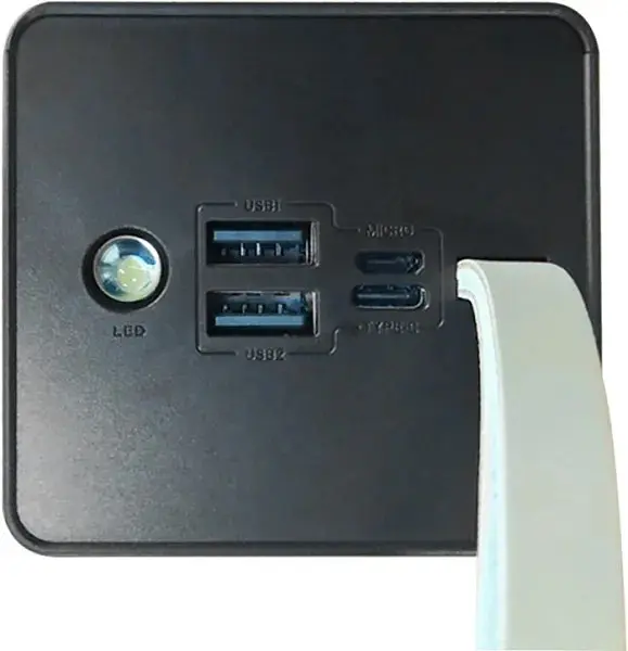 Внешний аккумулятор Tehno Bit TB-701-60 60000 mAh 2.4 A 2 USB LED фонарь - фото 2