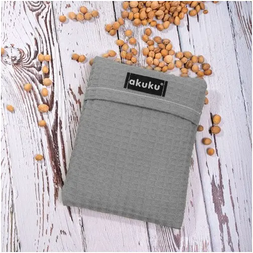 Грілка Akuku з вишневими кісточками 13x16 см сіра (A0635) - фото 5