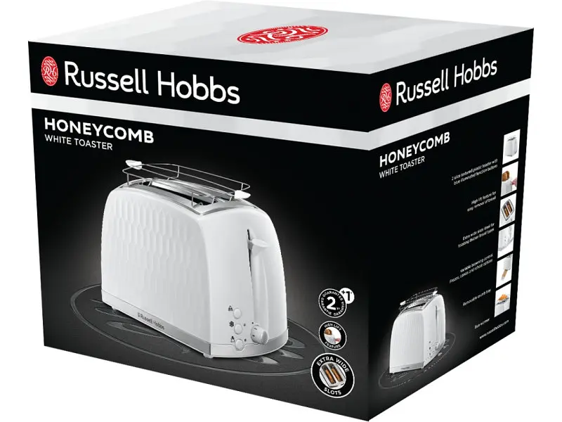Тостер Russell Hobbs Honeycomb White 26060-56 - фото 5