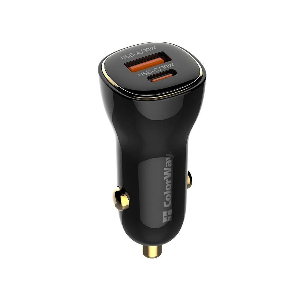 Автомобільний зарядний пристрій ColorWay Power Delivery Port PPS USB (USB-A + USB-C, 60W) Black (CW-CHA046PD-BK) - фото 4