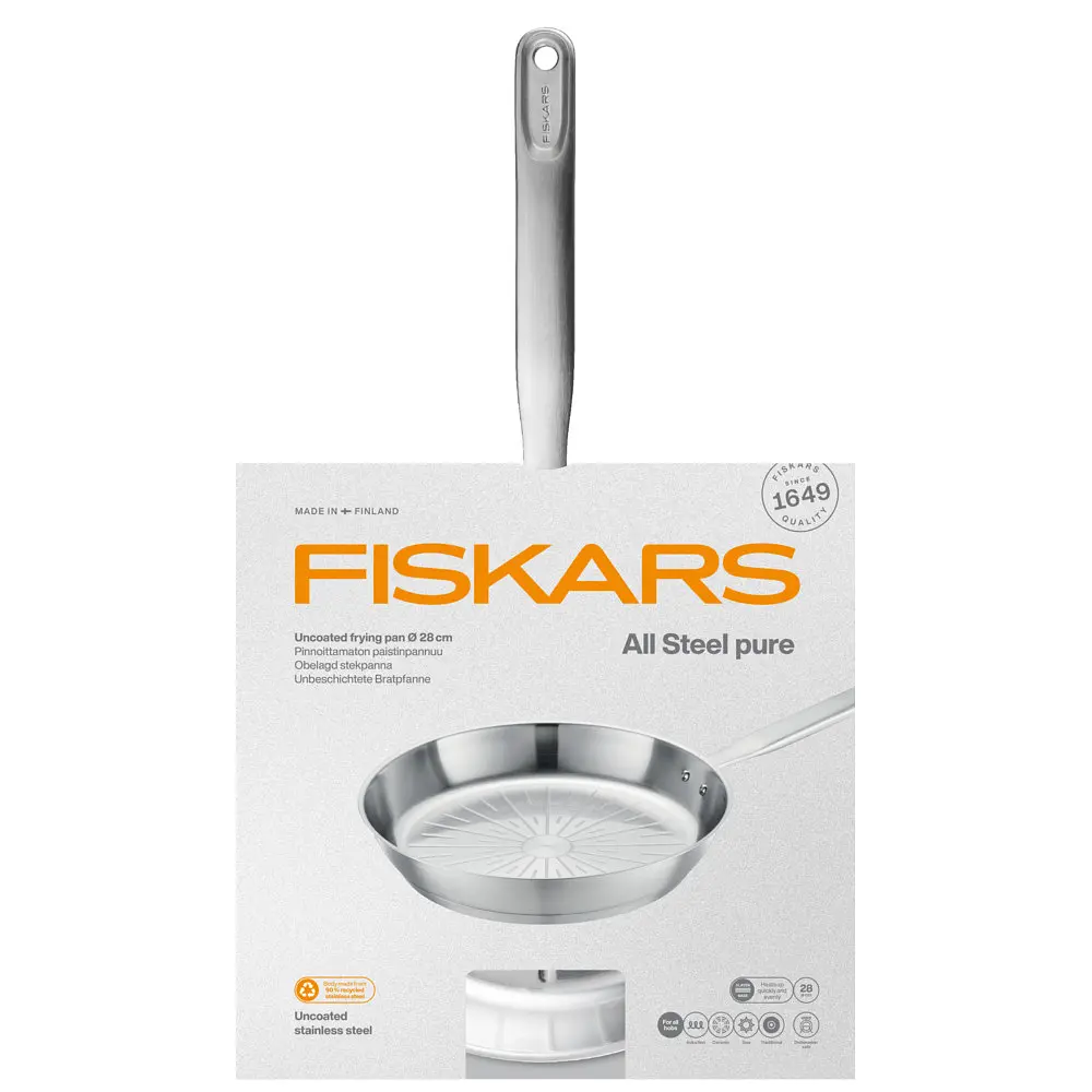 Сковорода Fiskars All Steel Pure матова 28 см (1065628) - фото 7