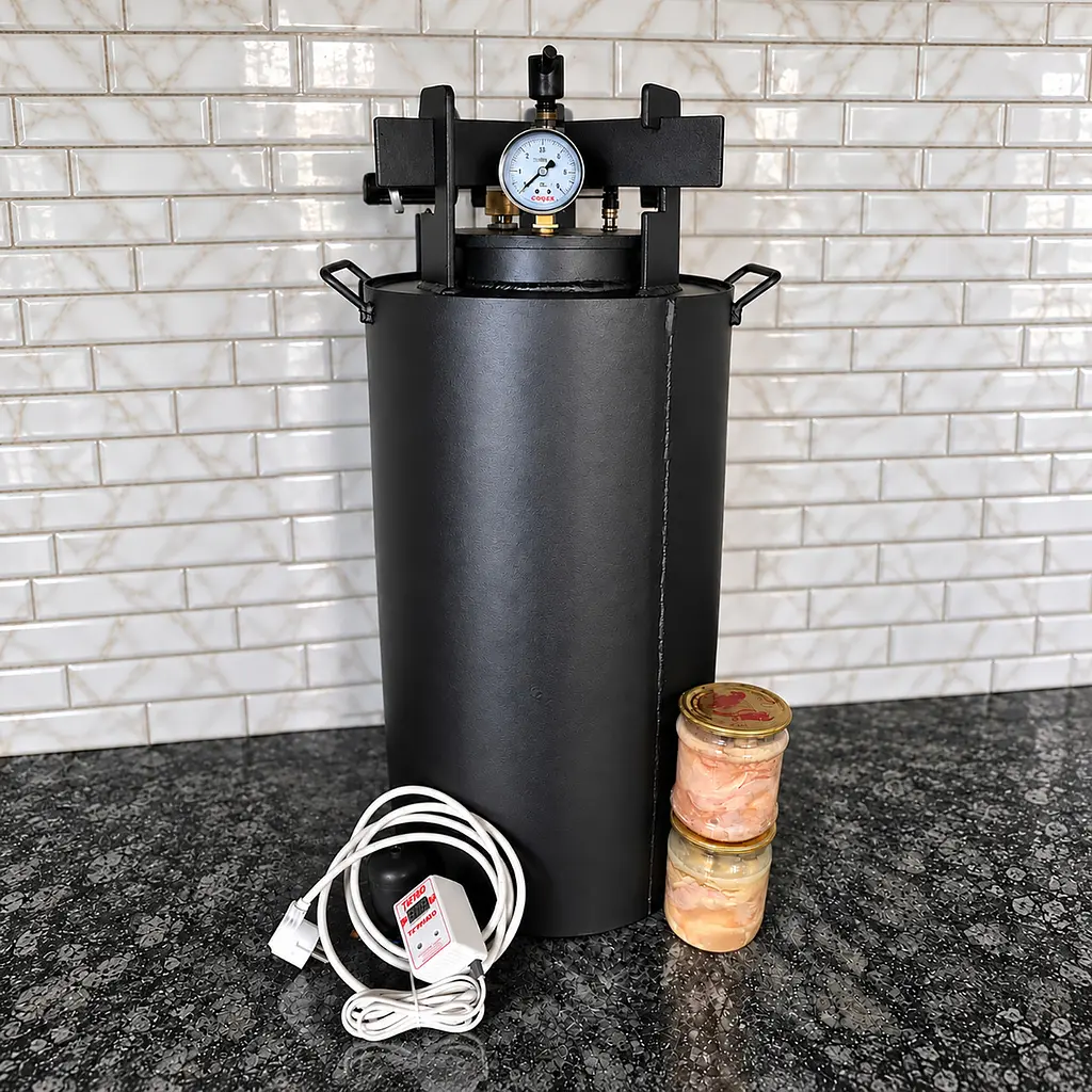Побутовий гібридний електричний газовий гвинтовий автоклав для консервації ОВ-У-33 на 33 банки (0.5 л)/ 16 банок (1 л) Харків 88654 - фото 3