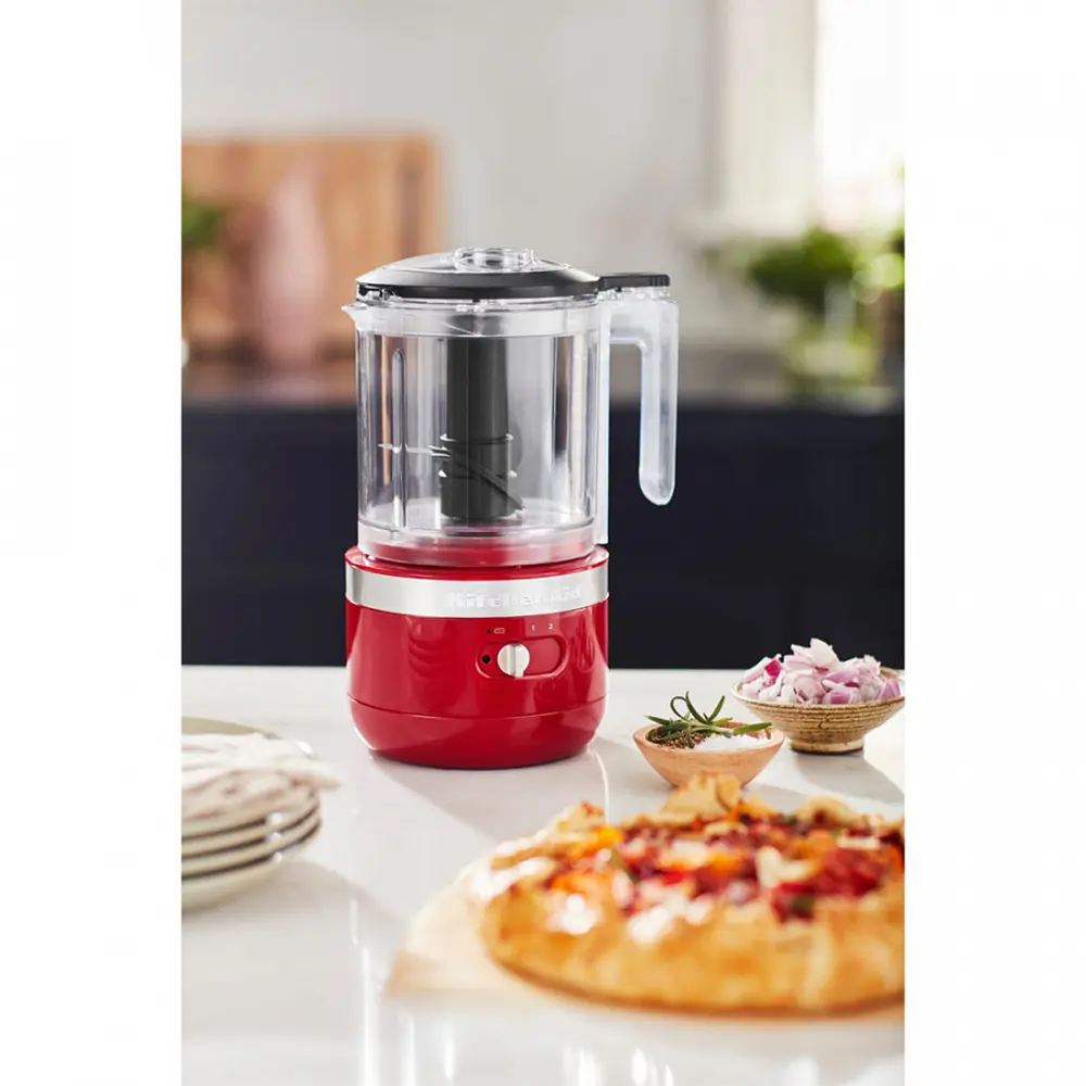 Кухонный миникомбайн KitchenAid 5KFCB519EER 1.3 л беспроводной красный - фото 5