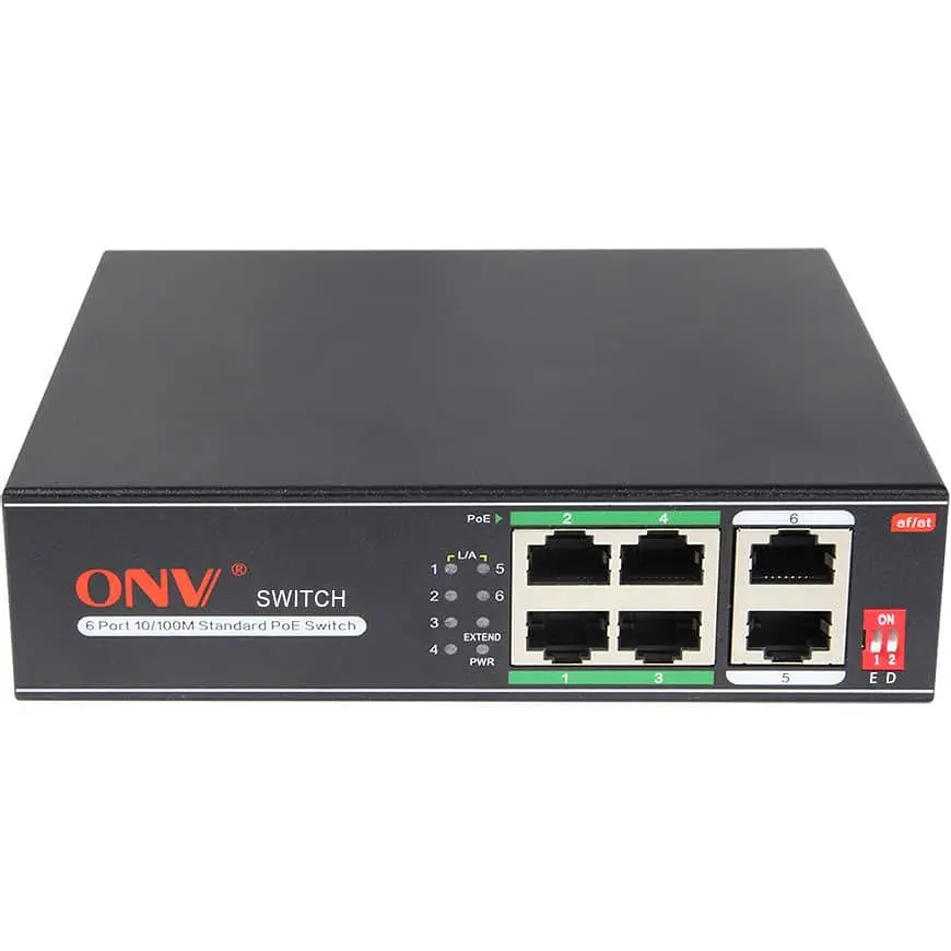 Комутатор ONV H1064PLD 4-Port Gigabit PoE+ + 2-Port Gigabit Uplink Desktop (H1064PLD) - фото 2