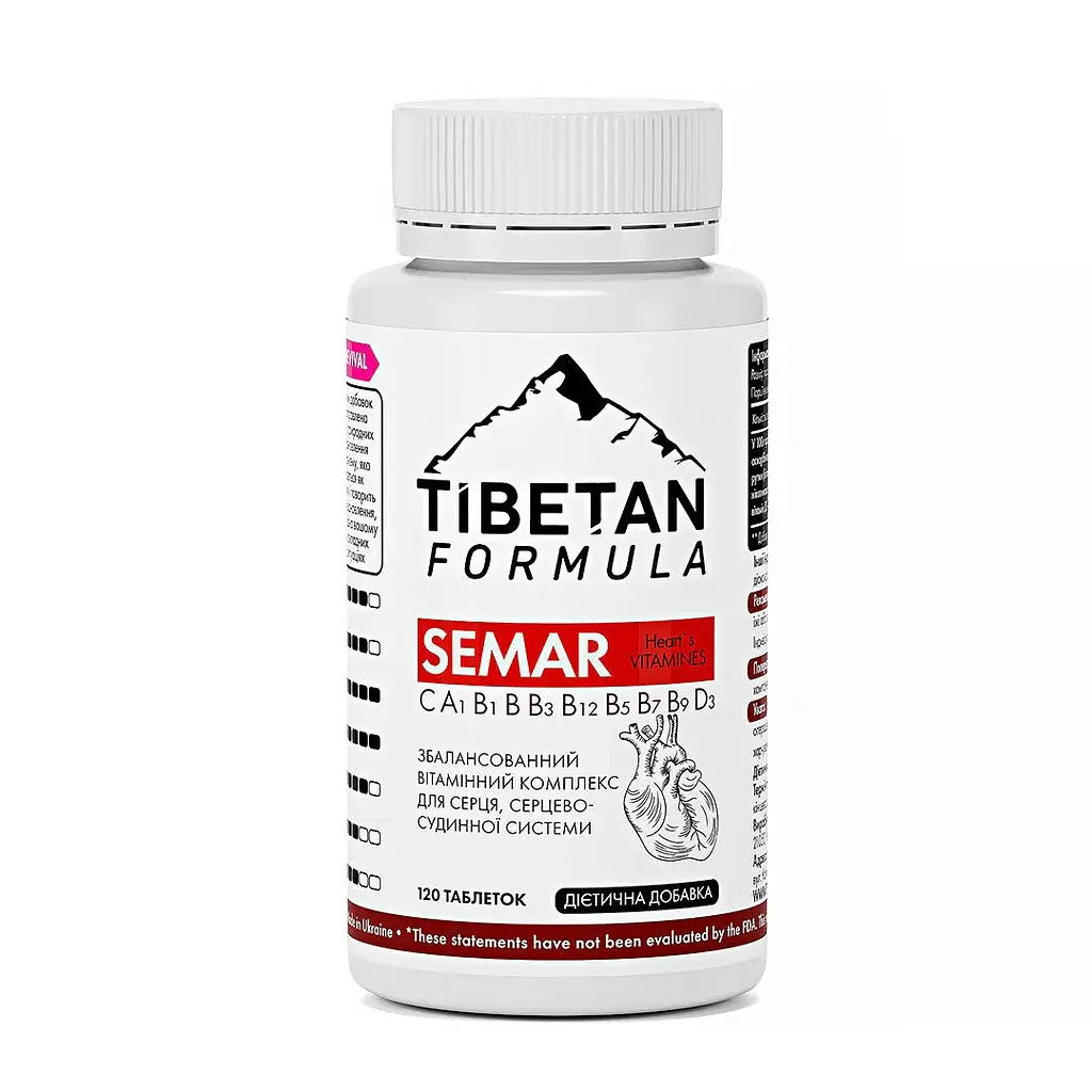 Таблетки Tibetan Formula Семар 120 таблеток