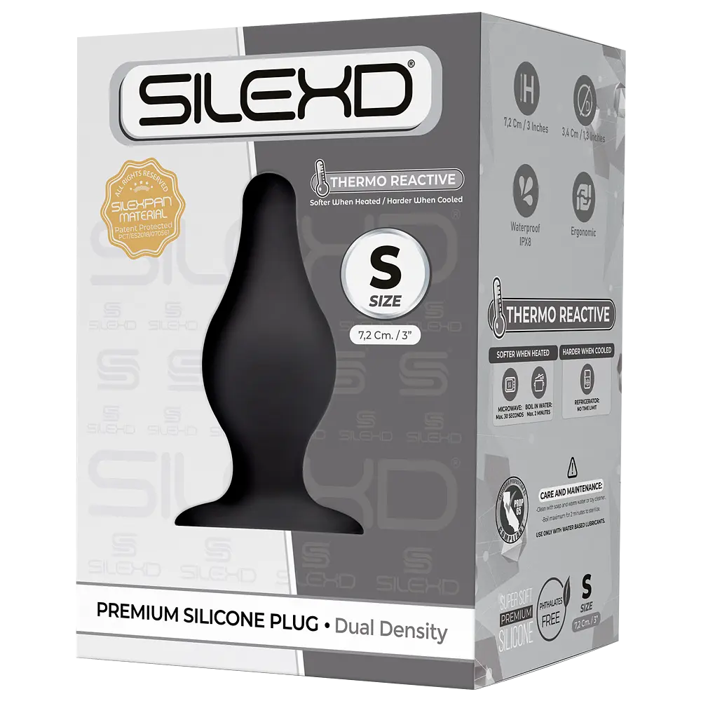Анальна пробка SilexD Model 2, 7.2 см (чорний) - фото 3