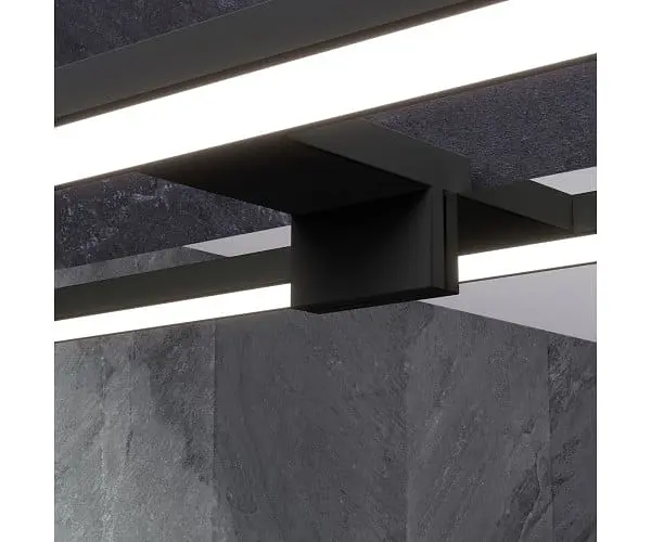 Дзеркало Sanwerk СІМПЛІ "Мініма" 80*65 зі світильником LED "СМАРТ" black AL 60 см (ZS0000351) - фото 2