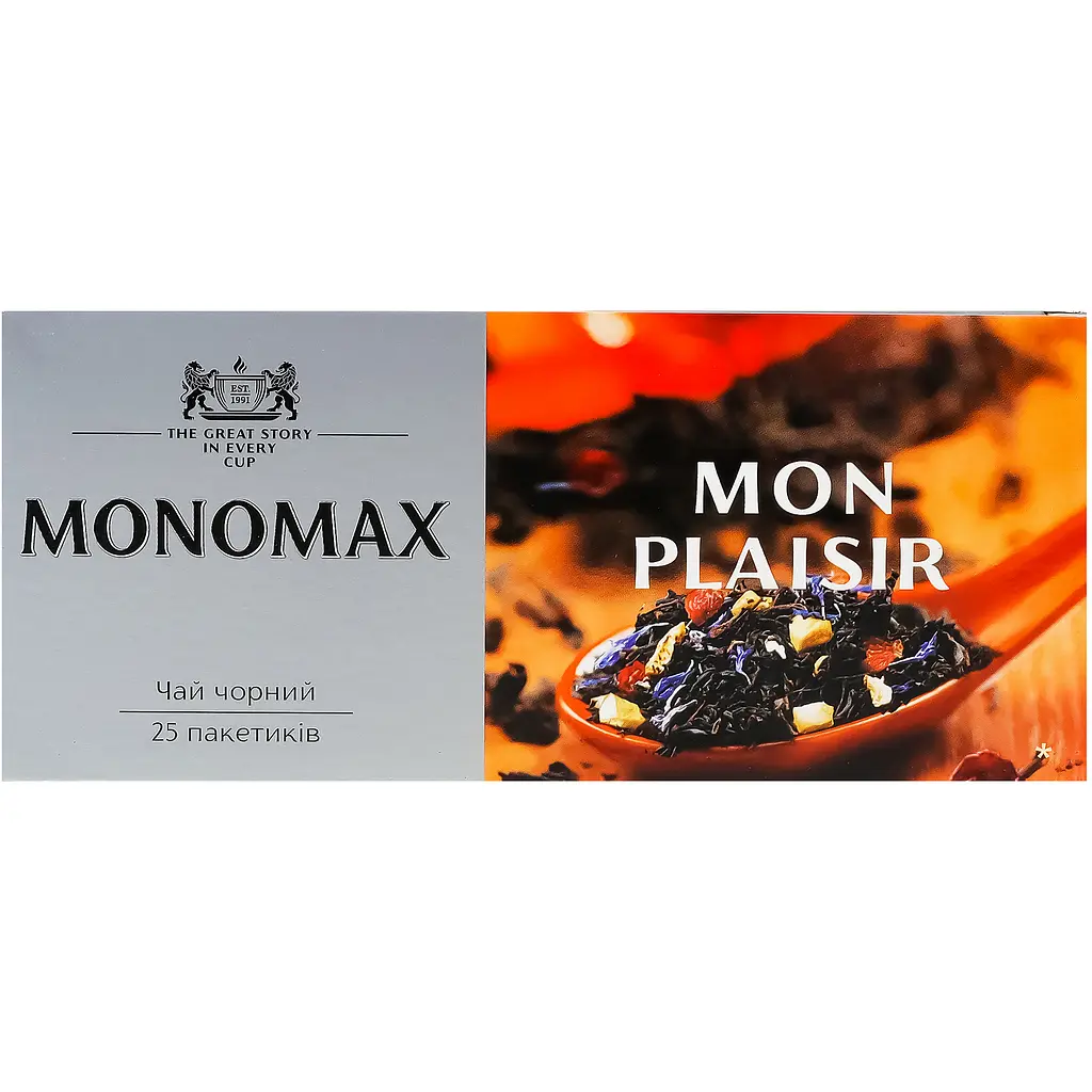 Чай чорний Monomax Mon Plaisir 50 г (25 шт. х 1.5 г) - фото 5