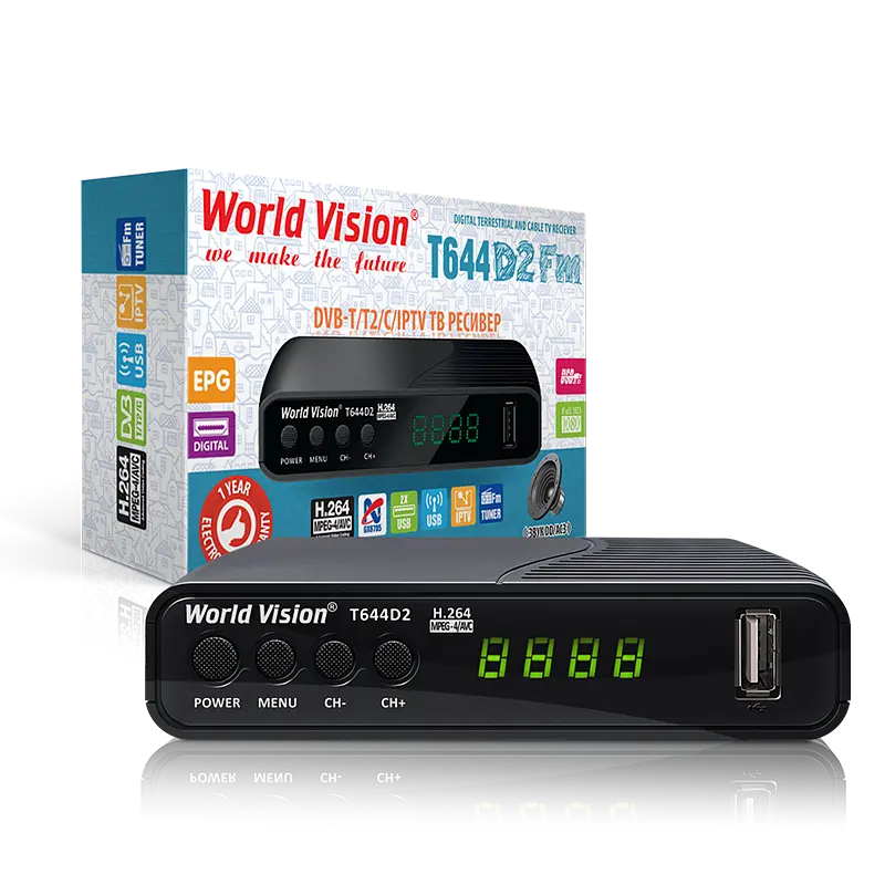Эфирный Т2 ресивер цифровой тюнер World Vision T644D2 - фото 2