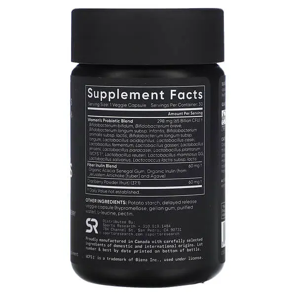 Пробіотики та пребіотики Daily Women's Probiotics 65 Billion CFU 30 капсул Sports Research vit0005065 - фото 2