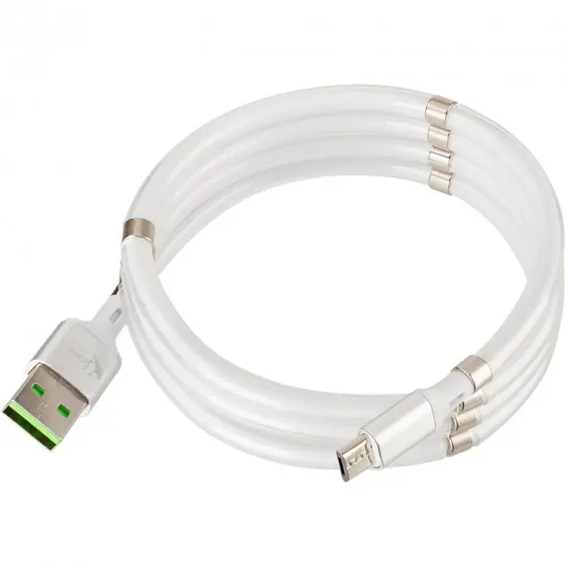 Кабель USB с магнитами Krazi Super KZ-UC001m MicroUSB White - фото 2