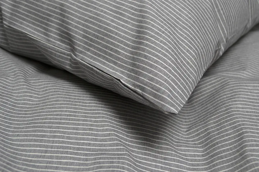 Постельное белье Lotus Home - Premium Percale Stripe антрацит семейный - фото 6