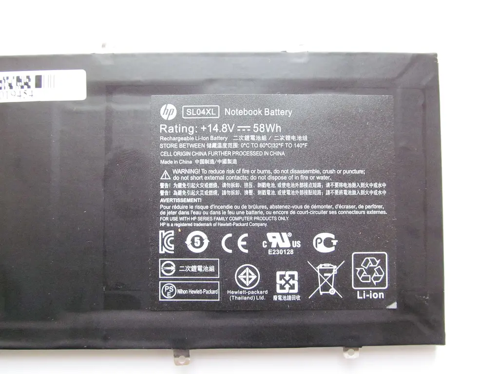 Акумулятор для ноутбука HP Envy 14-3000 SL04XL, 58Wh (3900 mAh), 8cell, 14.8V, Li-ion, чорний - фото 2